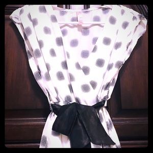 Prevett Black and White Dress, Silk Small